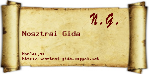 Nosztrai Gida névjegykártya